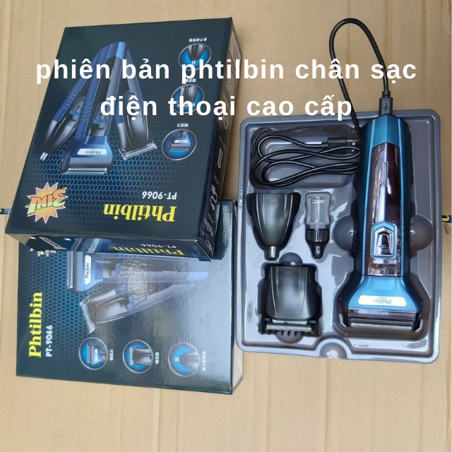 Máy Cạo Râu Đa Năng, May Cao Rau Nam Khô 3 Trong 1, Cắt Tóc Tỉa Lông Mũi Cạo Không Rát  2 Lưỡi