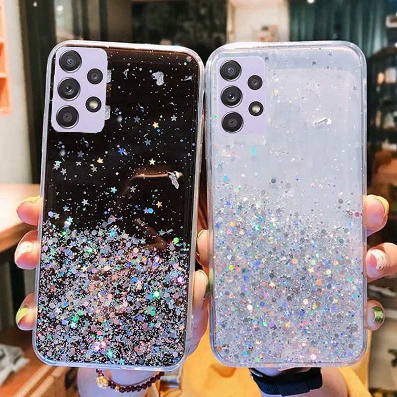 Ốp Điện Thoại Mềm Trang Trí Kim Tuyến Cho Samsung Galaxy A73 A53 A33 A13 A22 5G M13 M53 M33 A13 4G