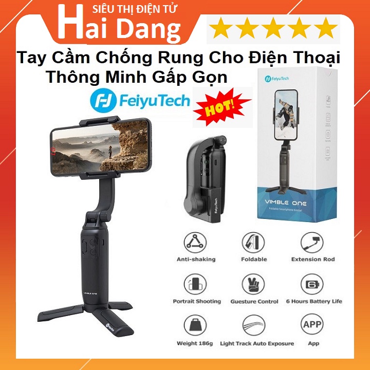 Gimbal Vimble One, Tặng Chân Đế Để Bàn, Tay Cầm Thông Minh Chống Rung Điện Thoại, Chính Hãng Felyu - Gấp Gọn Tiện Dụng