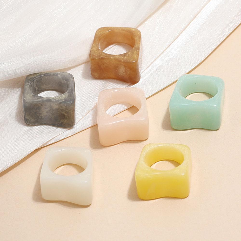Nhẫn Acrylic Acetate Cỡ Lớn Phong Cách Cổ Điển Thời Trang Cho Nam Và Nữ