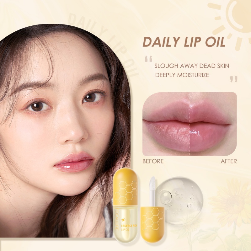 Dầu Dưỡng Môi FOCALLURE Mềm Mại Chống Thấm Nước Giảm Nếp Nhăn Đa Năng Dùng Cho Ngày Và Đêm