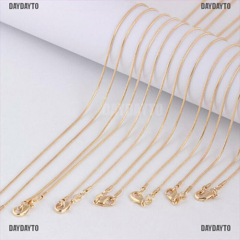 Vòng cổ Dạng Chuỗi Rắn Màu Vàng 1MM DIY Dành Cho Nữ