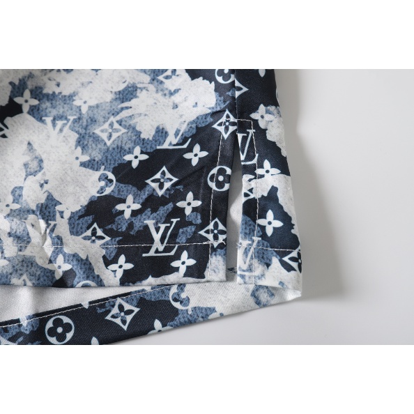 Áo Thun cotton Tay Ngắn In Họa Tiết Lv Thời Trang Cho Nam Nữ