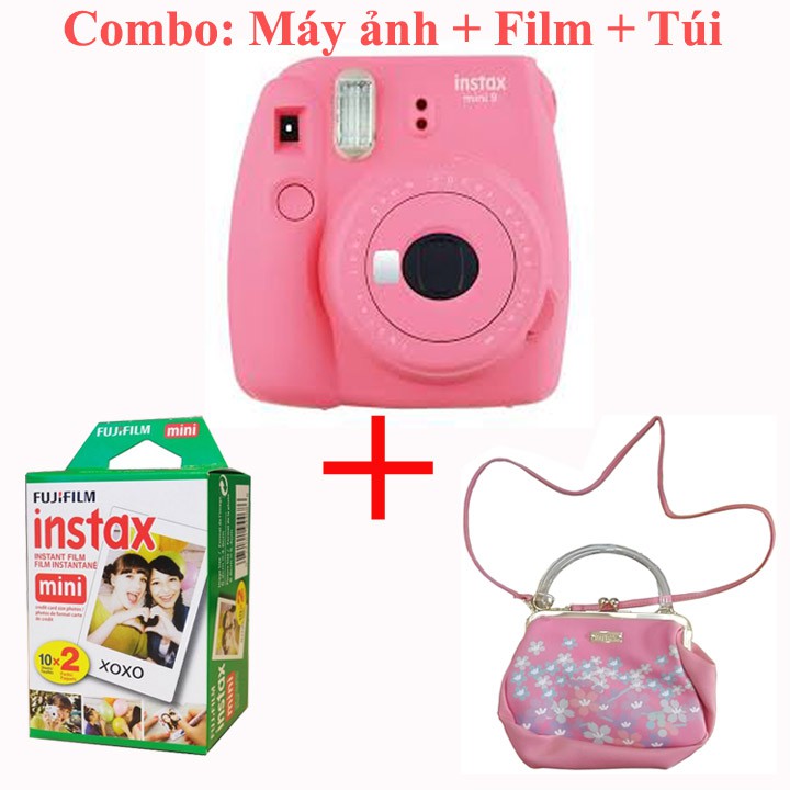 Combo Máy ảnh chụp lấy liền Fujifilm Instax mini 9 + túi xách Instax - Tặng kèm 10 tấm Film Fujifilm Instax mini 9