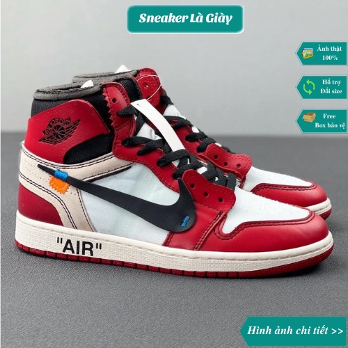 Giày Jordan High Offwhite Chicago (JD1 Offwhite Chicago ) Bản đẹp - Fullbox kèm 3 dây phụ