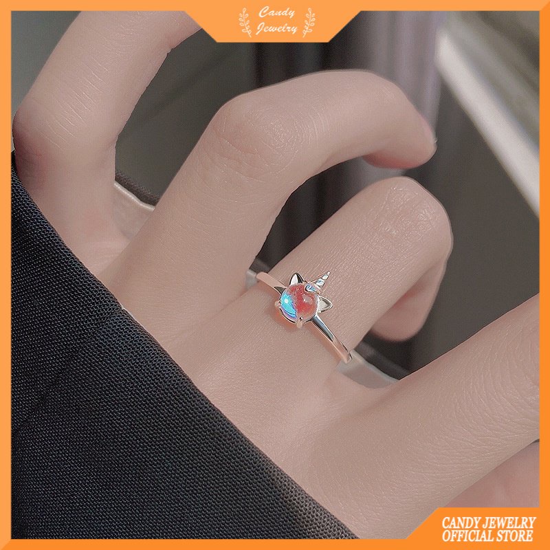 Nhẫn Đính Đá Zircon Hình Vuông Dạng Hở Tùy Chỉnh Thời Trang Cho Nữ
