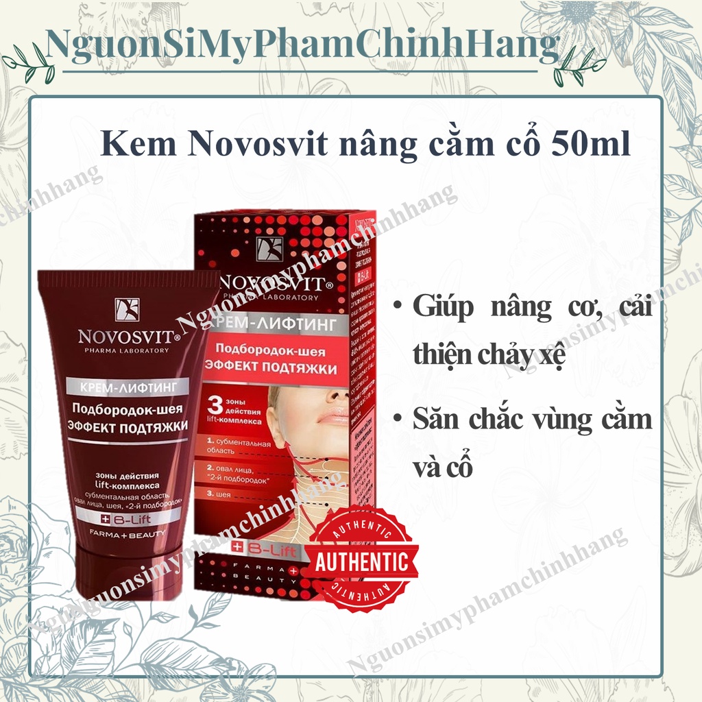 Kem Nâng Cằm Cổ Ngực Novosvit giúp thon gọn và chống chảy sệ