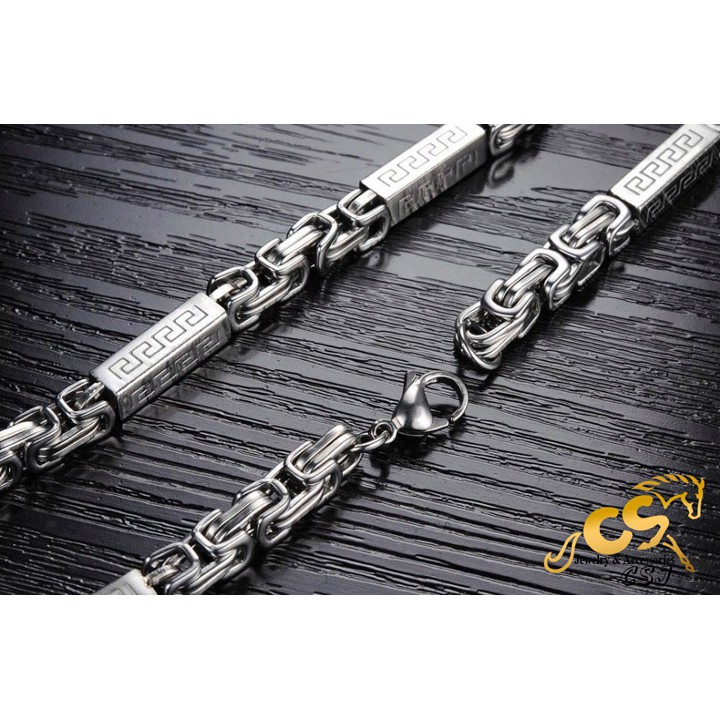 DÂY CHUYỀN INOX NAM ZICZAC VUÔNG 7MM CÁCH ĐIỆU ĐẸP, KHÔNG ĐEN