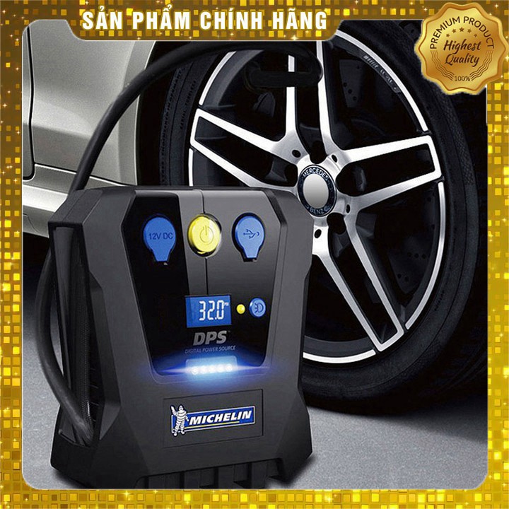 Máy bơm lốp ô tô tự ngắt nhãn hiệu Michelin 4398ML-12266. Bảo hành 12 tháng AD