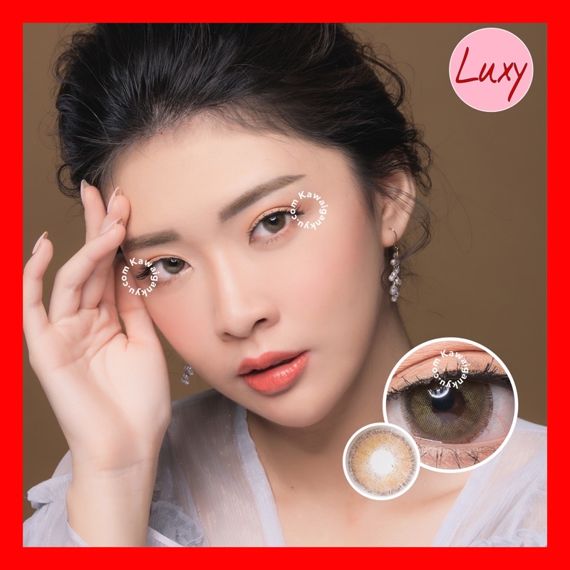 [ Ảnh Thật ] Lens Nobluk Brown 0-6 Độ 14,2mm LUXY LENS HÀN QUỐC CHÍNH HÃNG - KÍNH ÁP TRÒNG CAO CẤP