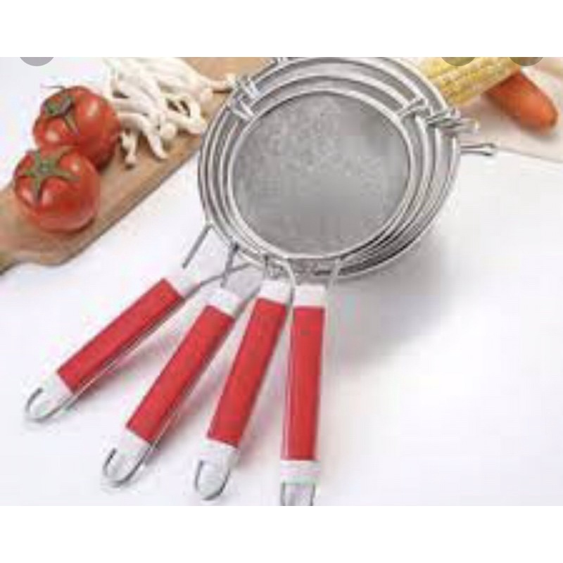 Rây cháo cán đỏ dùng để rây mịn thức ăn dặm cho Bé mới bắt đầu ăn dặm, có size lớn, sz nhỡ và sz nhỏ ạ