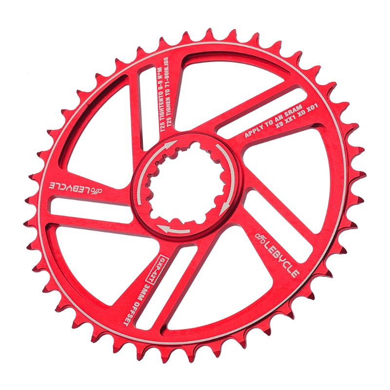 Vòng Xích Xe Đạp Leo Núi 3mm Bằng Hợp Kim Nhôm CNC Màu Đỏ Đen