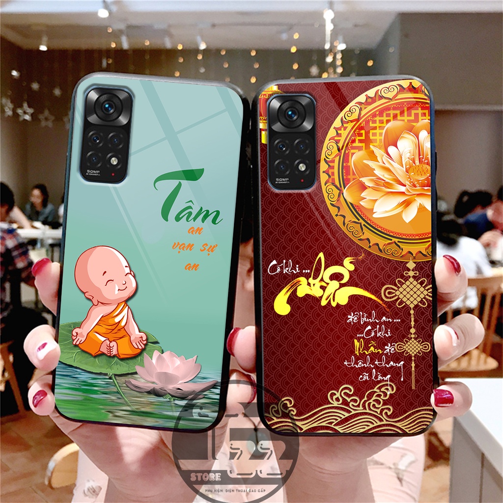 Ốp lưng KÍNH Xiaomi REDMI NOTE 11 4G/  NOTE 11S / REDMI NOTE 11 PRO 5G in hình TÂM AN VẠN SỰ AN-TÀI LỘC -SIÊU RẺ-BỀN-ĐẸP