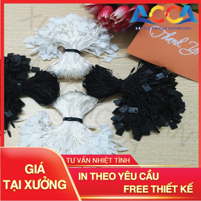 [ GIÁ RẺ BẤT NGỜ ] Dây treo thẻ bài tag nhãn mác quần áo_Dây dù 2 màu đen trắng_Dây bền, đẹp, chắc chắn