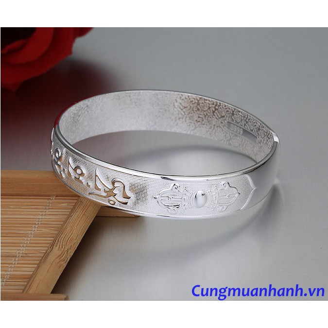 VÒNG TAY KHẮC THẦN CHÚ OM MANI PADME HUM TÂY TẠNG - VT207