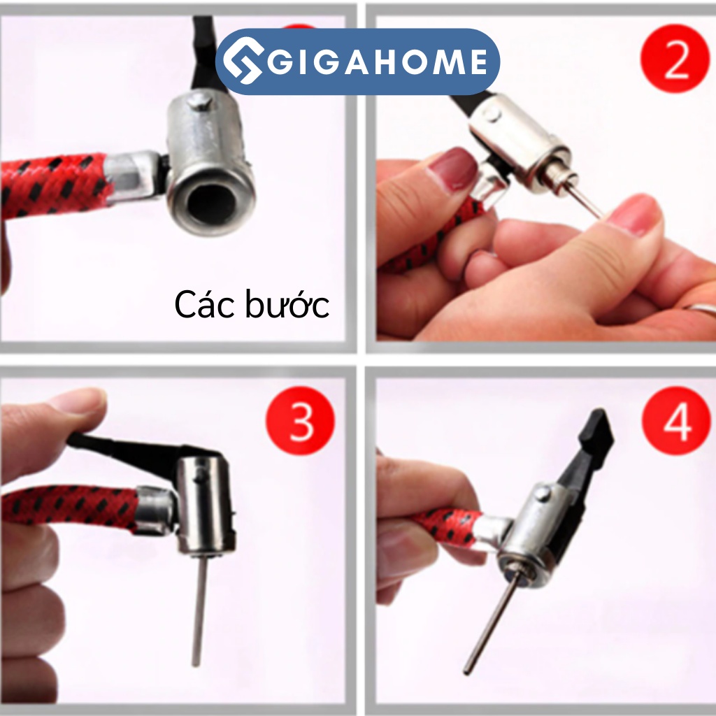 Bơm Xe Máy, Xe Đạp Đạp Chân GIGAGOME 1 Ống XiLanh Nhanh Đầy Hơi 3089