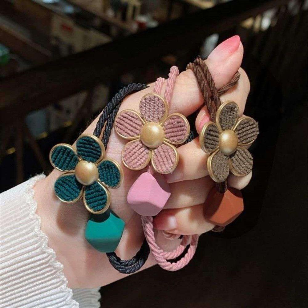 Dây Cột Tóc Cao Su Đính Hoa Thời Trang