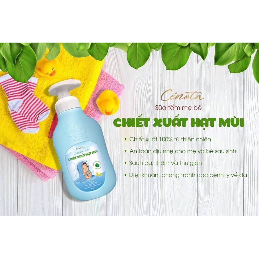 Sữa Tắm Cho Mẹ Bé Cenota Chiết Xuất Hạt Mùi 300ml