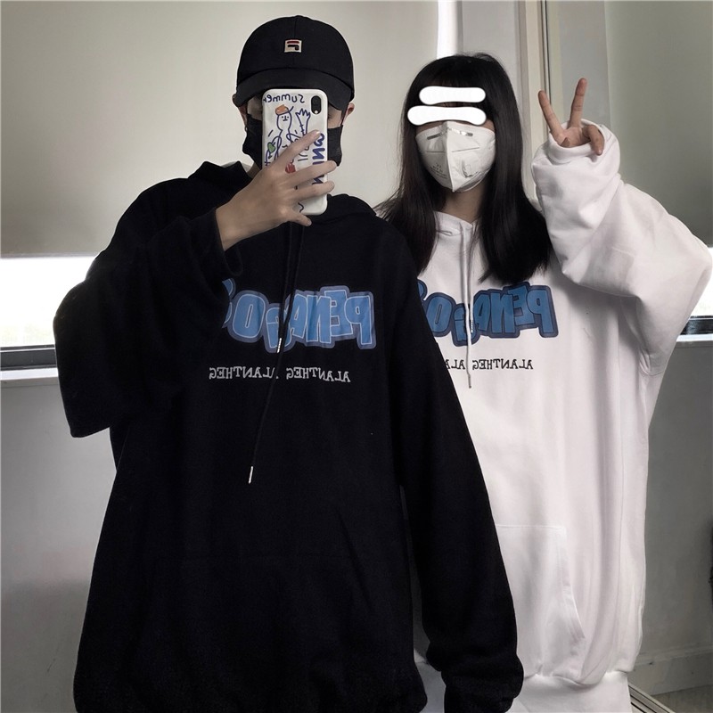 Áo hoodie nỉ bông form rộng phong cách Unisex HD06