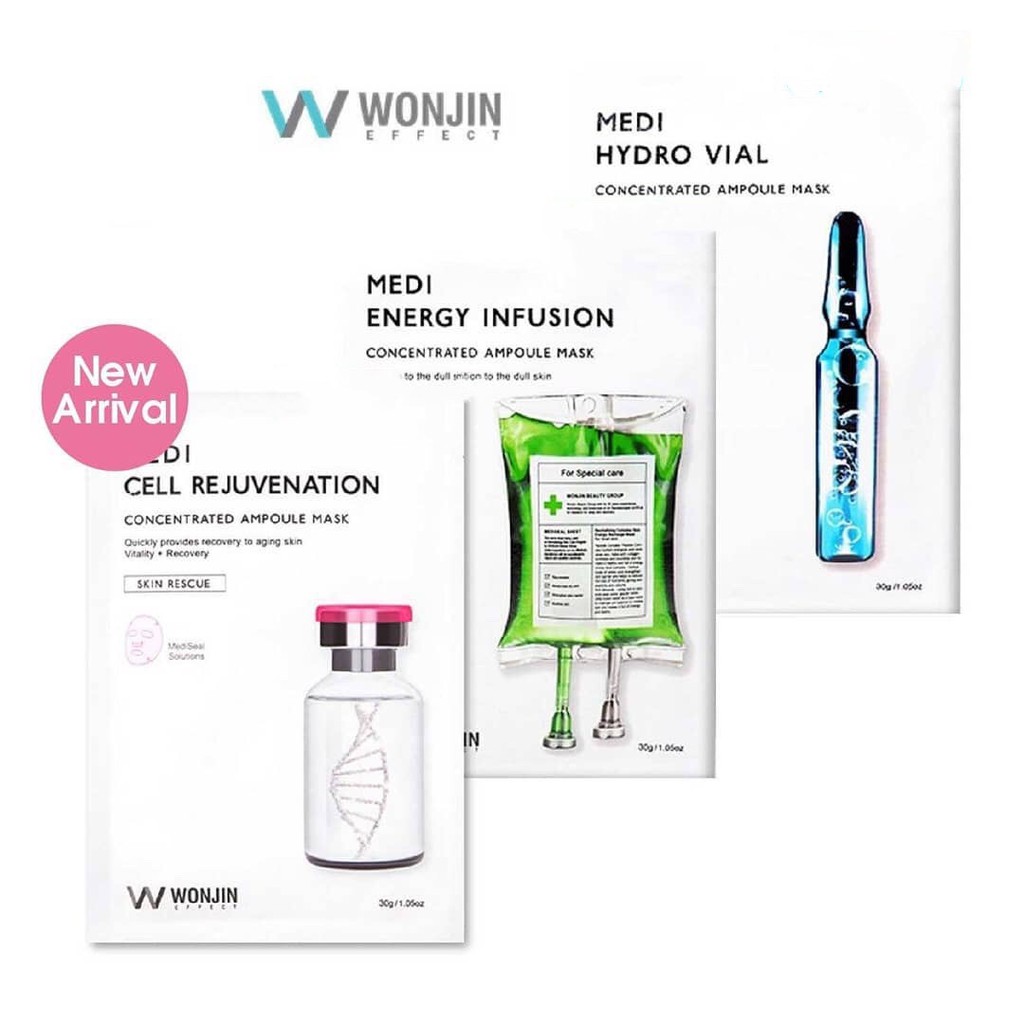 [MIẾNG LẺ] Mặt nạ WONJIN đa tác dụng Effect Energy Infusion/ Hydro Vial/ Power Rejuvenation/ Cica Dressing Solution