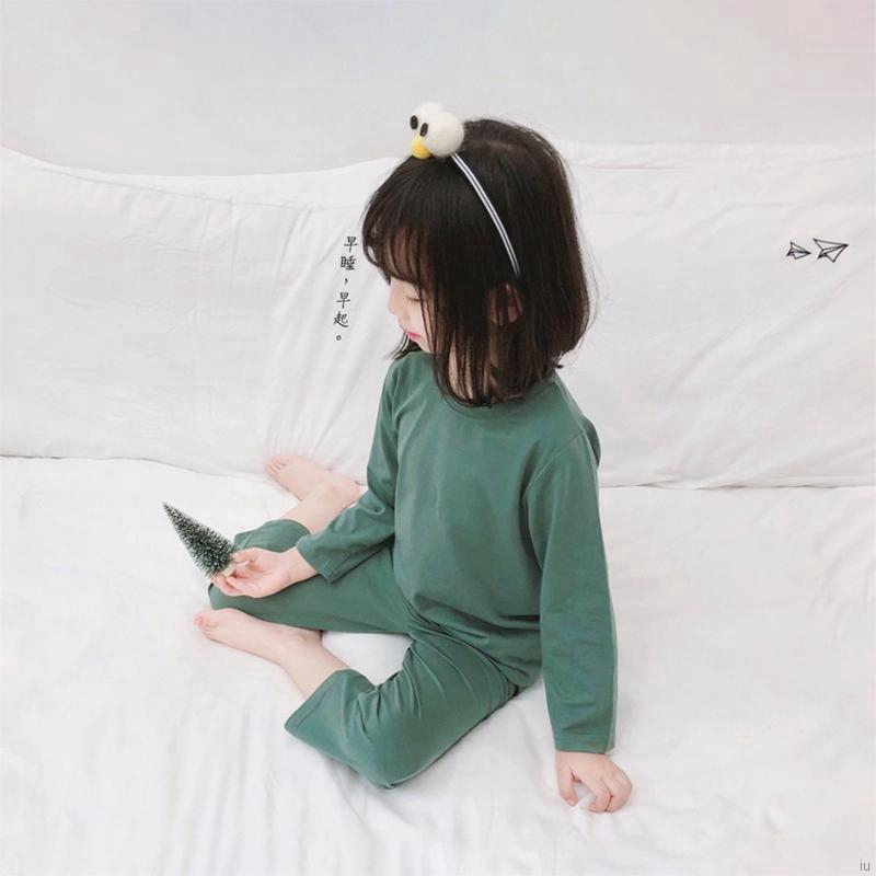 Bộ Đồ Ngủ Pijama Dài Tay Họa Tiết Đáng Yêu Cho Bé