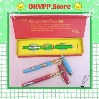 Bút máy/bút mài ánh dương ad061 - dkvpp.store ngòi mài 2 mầu, bút máy viết chữ đẹp nét thanh đậm