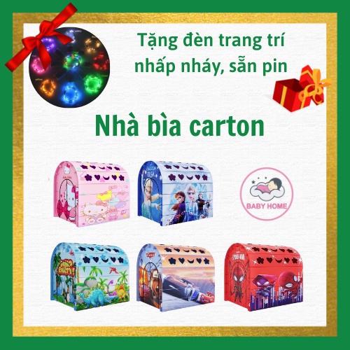Nhà bìa carton chính hãng Baby Home hàng bền cứng an toàn cho trẻ