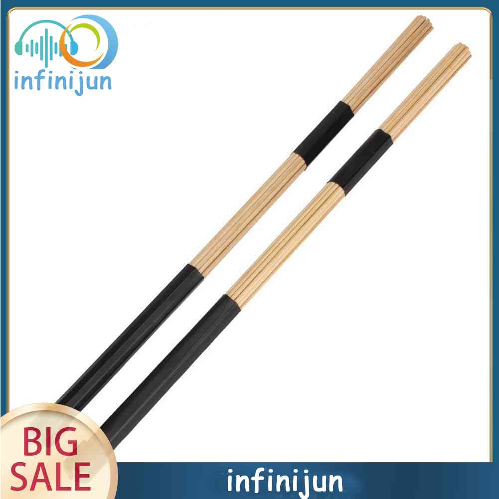 1 Cặp Dùi Đánh Trống Jazz 15.7 &quot;40cm Đen
