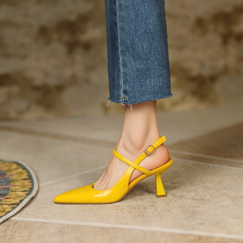 Sandal Cao Gót Mũi Nhọn Thiết Kế Mới Cao Cấp Thời Trang