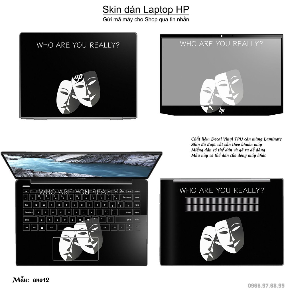 Skin dán Laptop HP in hình Anonymous _nhiều mẫu 2 (inbox mã máy cho Shop)