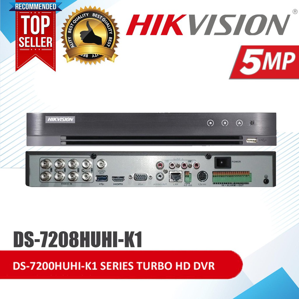 Đầu ghi 8 kênh Hikvision DS-7208HUHI-K1/E H265+ - Hàng chính hãng