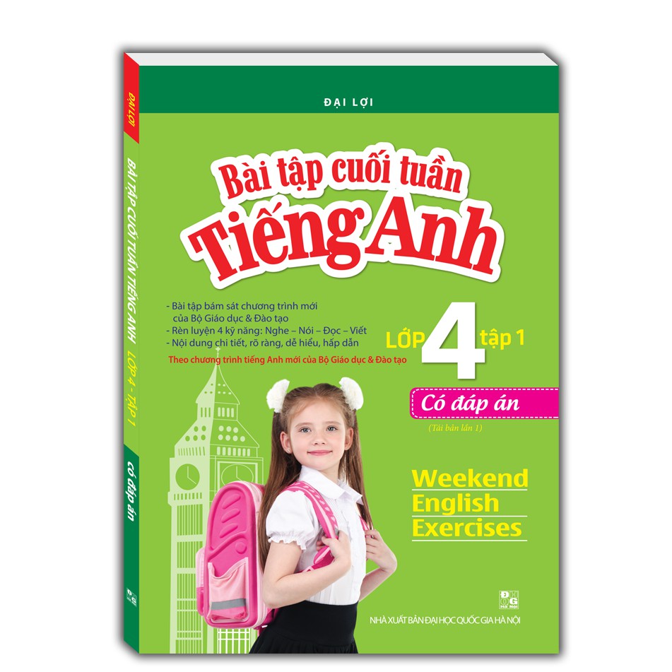 Sách - Bài tập cuối tuần tiếng Anh lớp 4 tập 1 - Có đáp án(tái bản 01)