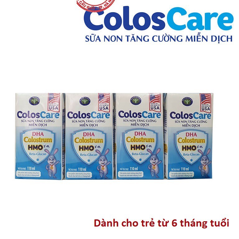 Lốc 4 hộp Sữa Coloscare, ColosCare pha sẵn 110ml Date (10/2022)