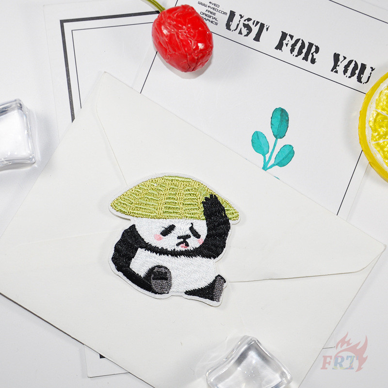 1 Sticker Ủi Thêu Hình Gấu Trúc Dễ Thương