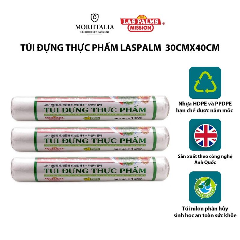 Túi Đựng Thực Phẩm Tự Hủy Sinh Laspalm Cao Cấp  20cm x 30cm 25x35