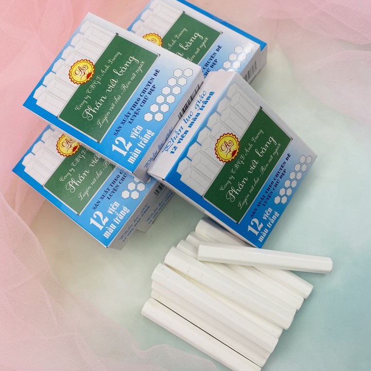 Phấn trắng viết bảng thanh đậm I Phấn lục giác Ánh Dương