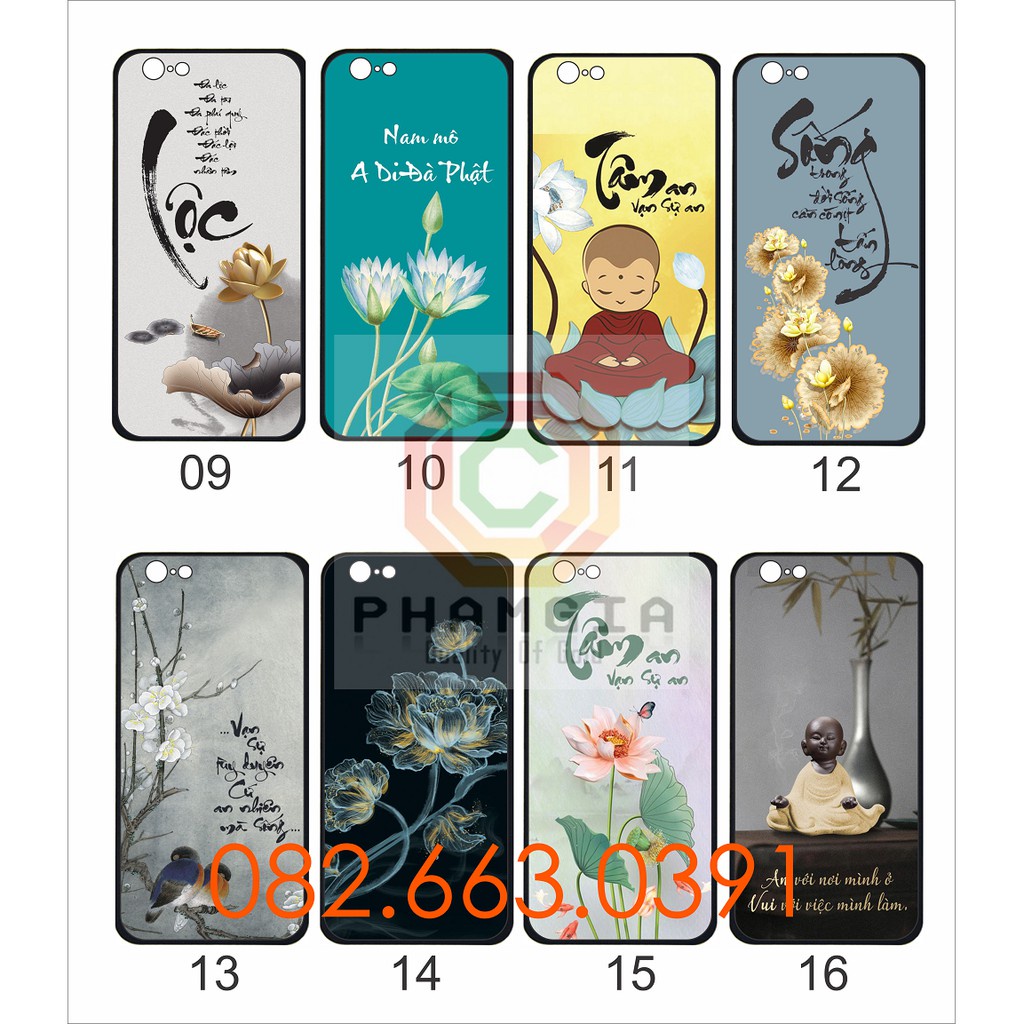 Ốp lưng ép kính Iphone 5/5s/5c/6/6s/6plus/6s plus/7/8/7plus/8plus in hình thư pháp