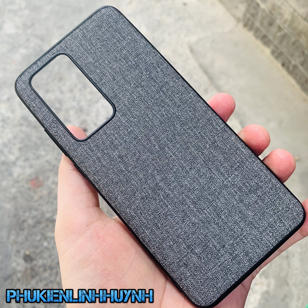 Huawei P40 Pro_Ốp lưng vân vải Jean 1 màu chống bán vân tay