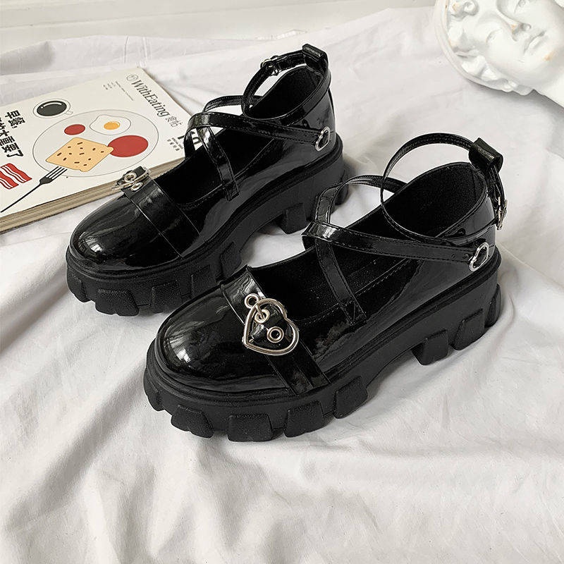 Giày Da Đế Dày Phong Cách Lolita Nhật Bản 2022