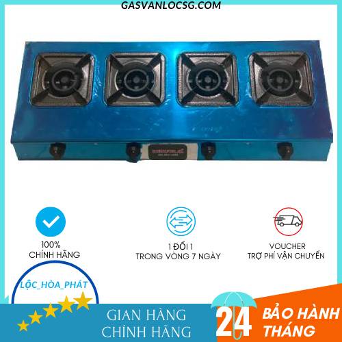 Bếp gas công nghiệp 4 họng,bếp gas 4 lò chuyên mỳ cay , bánh xèo
