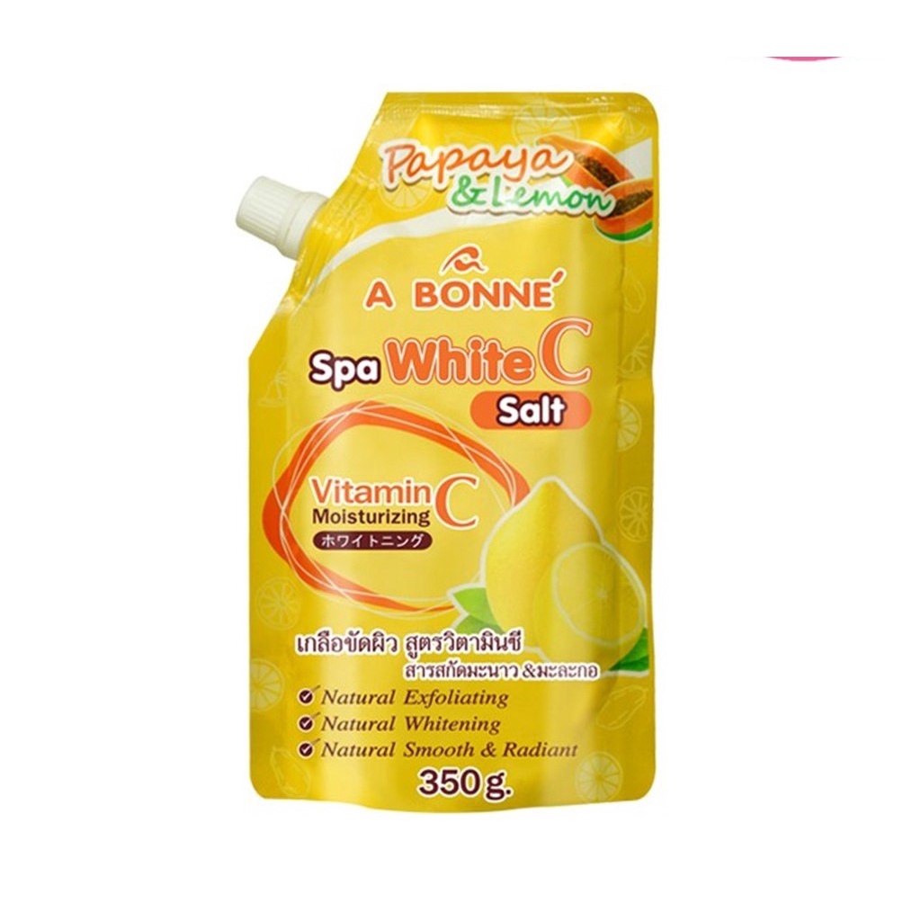 Muối Tăm Sữa Bò A bonne - Tẩy Tế Bào Chết Body Và Da Mặt Thái Lan Hương Vitamin C 350g