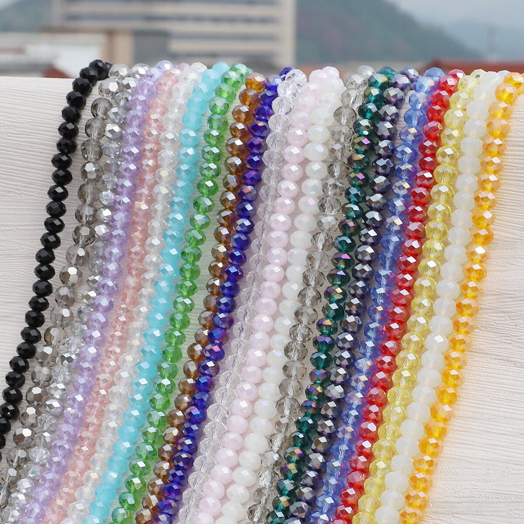 Bộ 65 Hạt Pha Lê Hình Trái Tim 8mm Dùng Làm Trang Sức Thủ Công