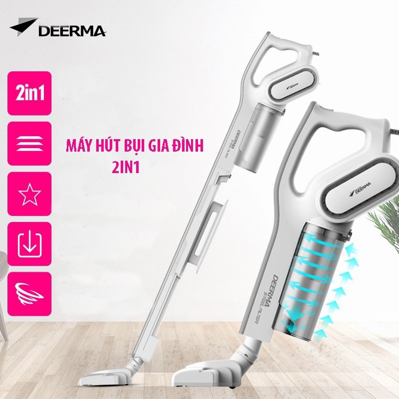 Máy hút bụi cầm tay Xiaomi Deerma DX700  2 trong 1 lực hút mạnh bảo hành lên đến 12 tháng | BigBuy360 - bigbuy360.vn