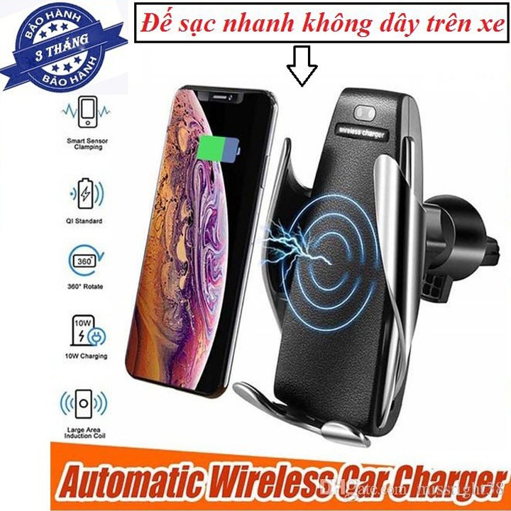 Đế Sạc Nhanh Điện Thoại Không Dây Trên Xe Ô Tô SMART SENSOR S5