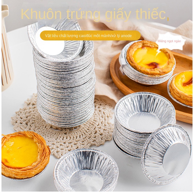 Bộ 100 Khuôn Giấy Nhôm Dùng Một Lần Chuyên Dụng Cho Làm Bánh Trứng