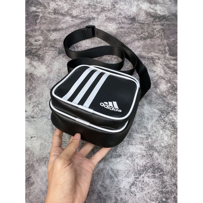 (HÀNG XUẤT XỊN) Túi đeo chéo das B383 3-STRIPESs VINTAGE MINI BAG BLACK Made in Thai//land full-tem-tag