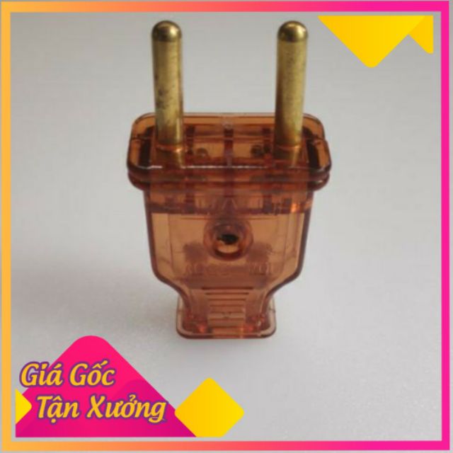 BỘ 3 PHÍCH CẮM NÂU 10A CHÂN TRÒN PHI 4.O-4.5