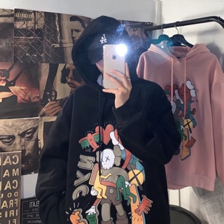 Áo Hoodie nỉ form đứng, Hoodie unisex họa tiết kaws hot 2020.
