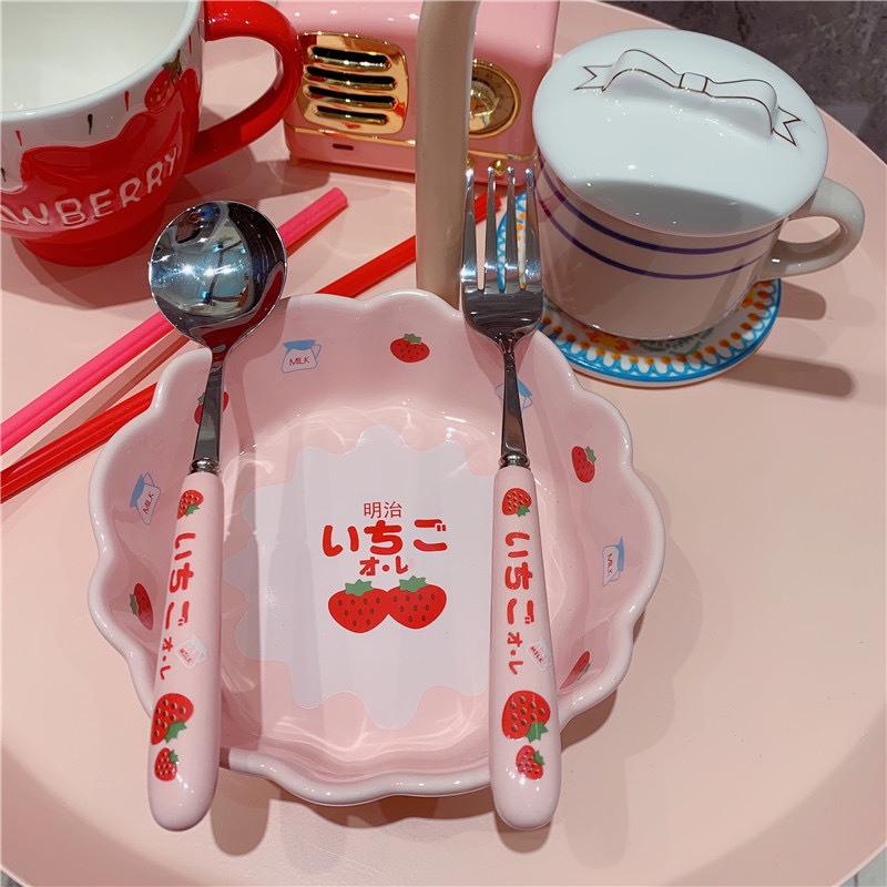 Hộp Muỗng, Đũa Cơm Trưa Ichigo Strawberry