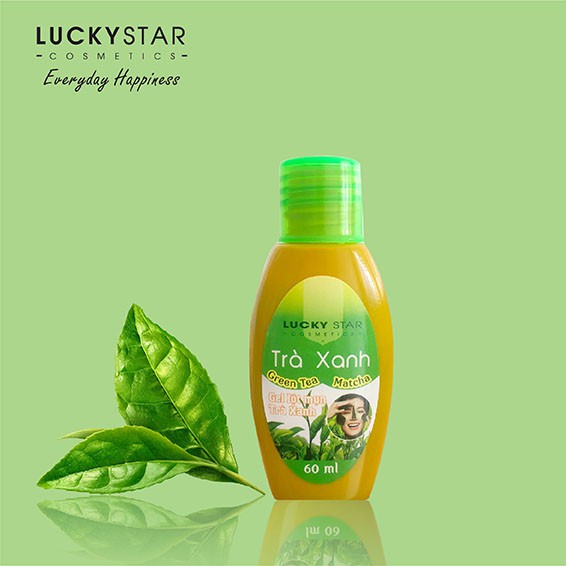 Combo 2 Gel Lôt Mun Trà Xanh Lucky Star Mới 60ml (chai)